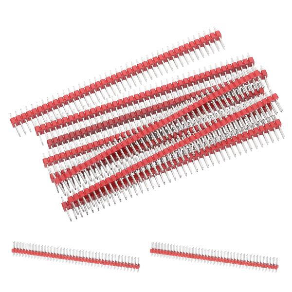 uxcell ストレートピンヘッダ DIP 2列 40ピン ピッチ2.54mm 銅製 PCB用 10...