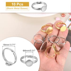 uxcell 10個 セット 金属 リング ベ...の詳細画像2