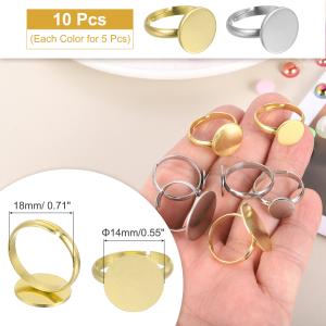 uxcell 10個セット 金属リングベース空...の詳細画像2