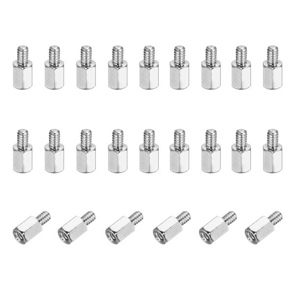PATIKIL 48個 4-40 6mm+4mm オスメス六角スペーサー  ニッケルメッキ銅製 PC...