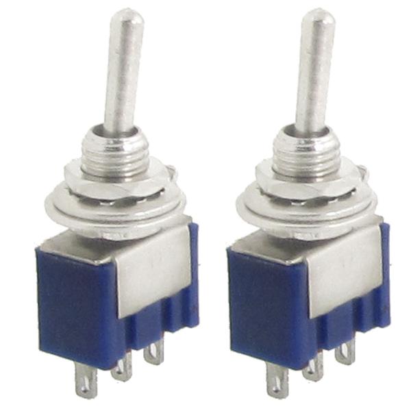 uxcell トグルスイッチ ミニ 制御部品 2ポジション ON/ON 3ピン SPDT 2個