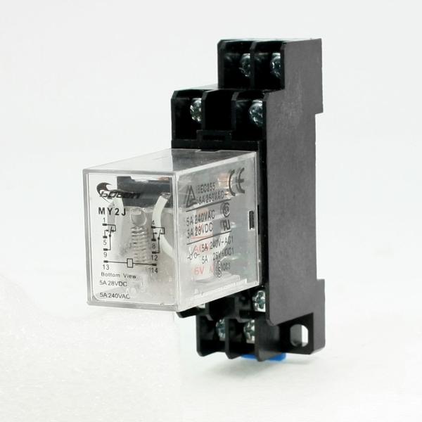 uxcell ソケットベース リレー MY2J AC 6V コイル 汎用 DPDT 8ピン 5A 2...