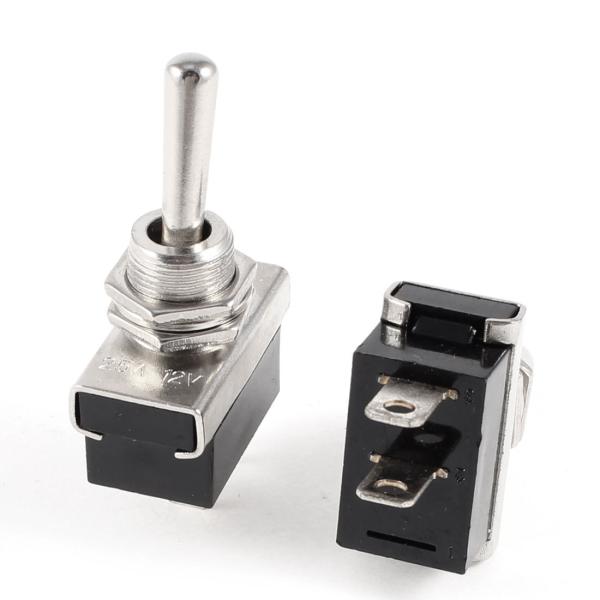 uxcell AC 12V 25A 2端子 ON / OFF 2ポジション SPST ラッチ トグル...