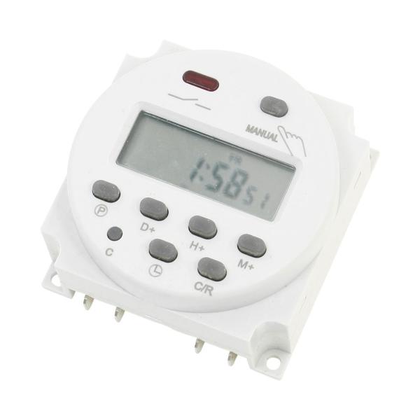 uxcell タイマーリレー プログラマブルタイマ タイムスイッチリレー デジタル LCD電源 12...