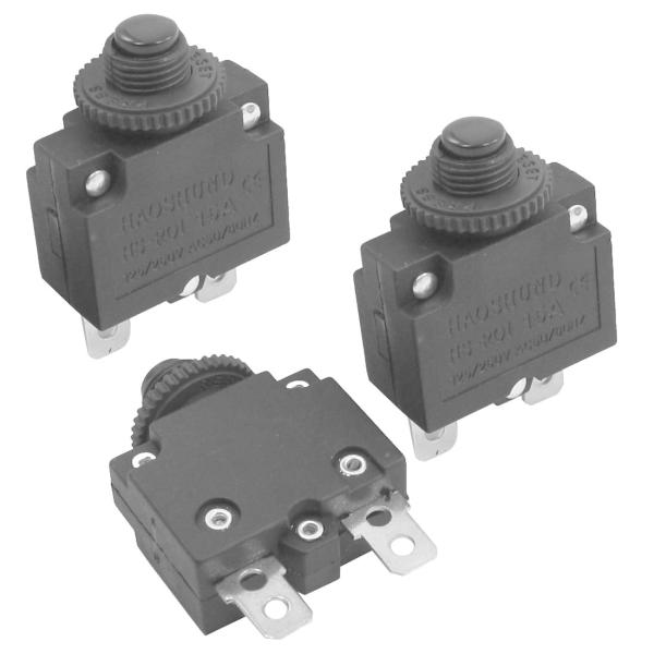 uxcell 過負荷プロテクター AC 125V / 250V 15A 2ピンリセットサーキットブレ...