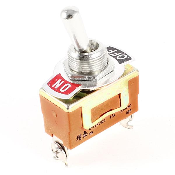 uxcell トグルスイッチ ラッチトグルスイッチ オレンジ、シルバートーン AC 250V15A ...