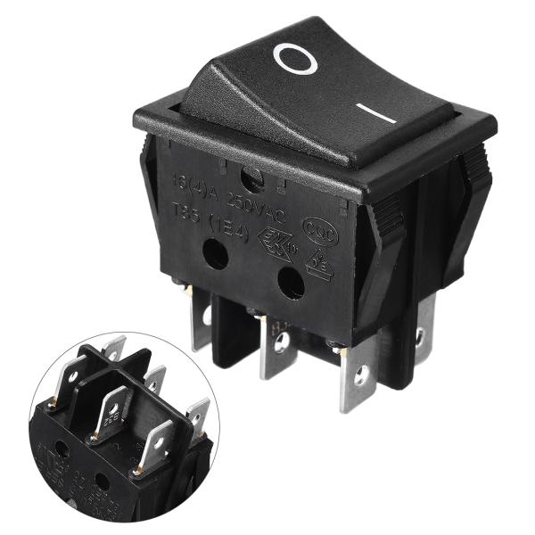 uxcell ロッカースイッチ 防水 AC 250V 15A 125V 20A DPDT 2NO 2...