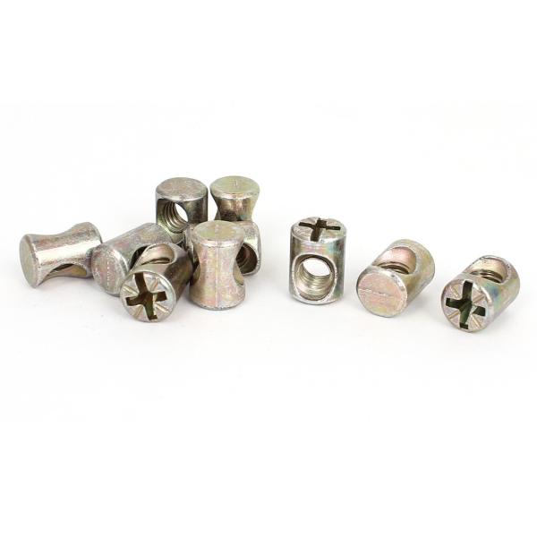 uxcell スロット付きバレルナット 穴あきバレルナット M6×13mm Pozidriv 家具ブ...