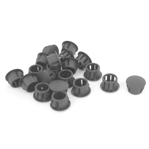 uxcell ホールプラグ ブラック プラスチック 丸いヘッド スナップインの実装 パネル 13mm...