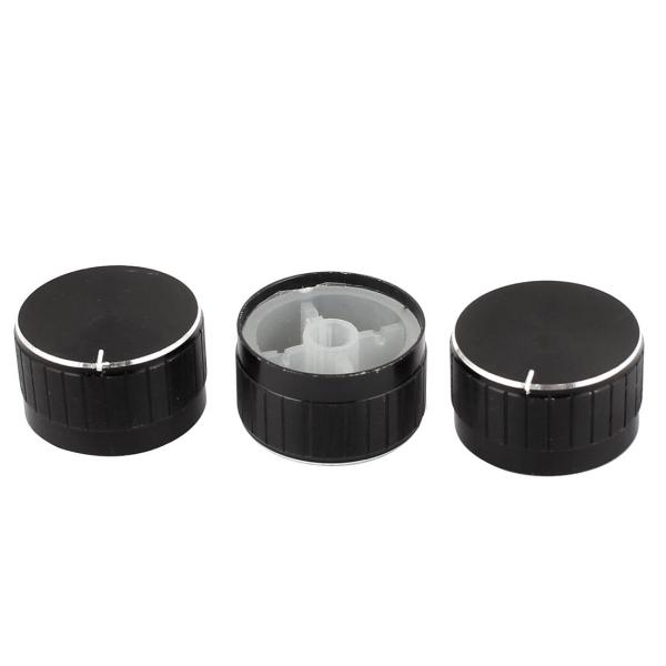 uxcell スイッチアクセサリー ロータリーコントロールノブ 3個入 6mm直径シャフト