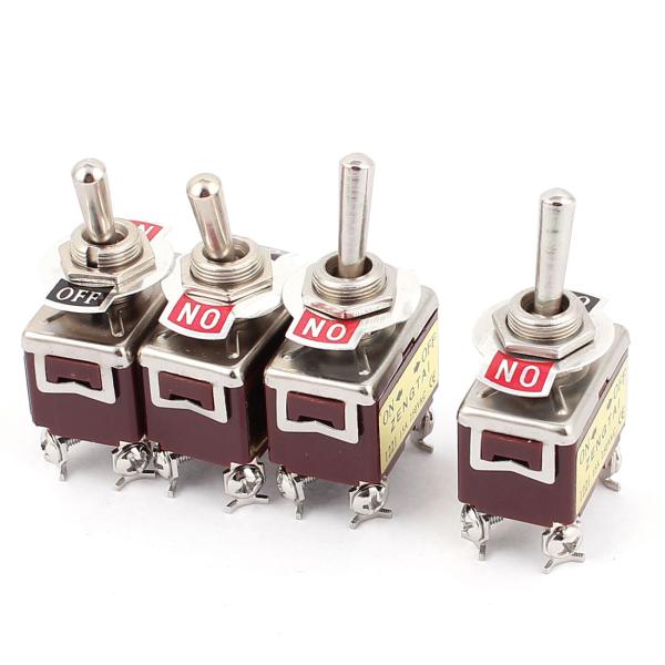 uxcell 4Pcs AC250V 15A On/Off DPST 4 ネジ端子 スイッチ