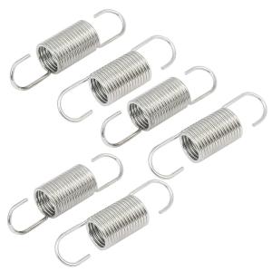 uxcell 引きバネ シルバートーン 金属 1mmx10mmx41mm 6個入り