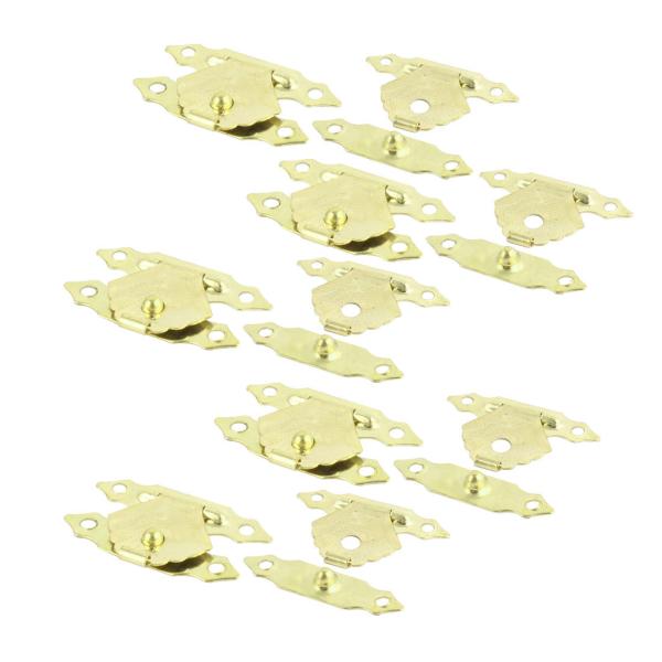 uxcell ボックスラッチ ドールハウス 合金 ゴールド ジュエリーボックス トランク 10個入り