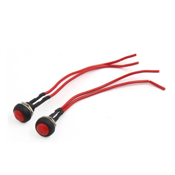 uxcell ホーンプッシュ ボタン スイッチ DC 12V 有線 ラッチングタイプ オートバイ 車...