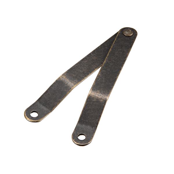 uxcell サポートヒンジ 折りたたみ式 80mmx10mm ブロンズトーン 360度回転ヒンジ ...