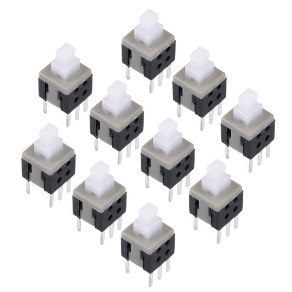 uxcell マイクロタクトスイッチ 押しボタンスイッチ 5.8x5.8x10mm 6ピン 10枚入...