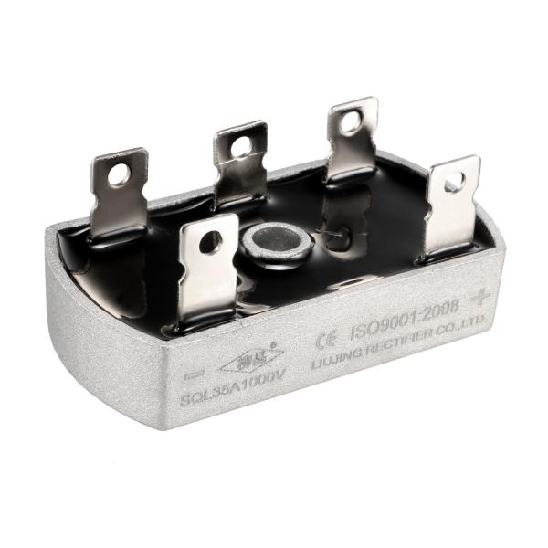 uxcell ブリッジ整流器 SQL 35A 1000V 5ターミナル 三相 樹脂 金属 固定穴径7...