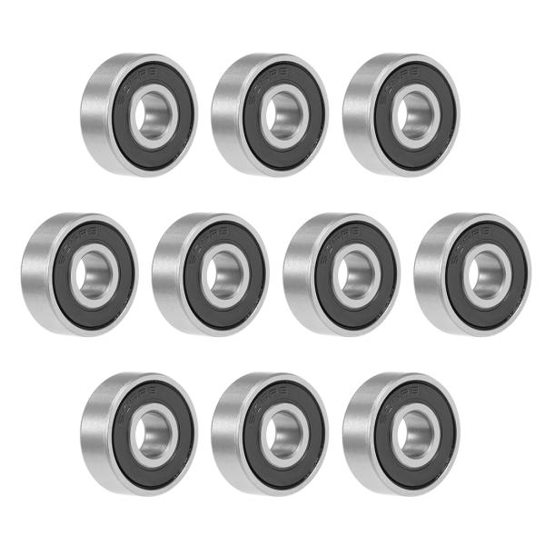 uxcell 深溝玉軸受 ディープグルーヴボールベアリング 606-2RS 6x17x6mm ダブル...