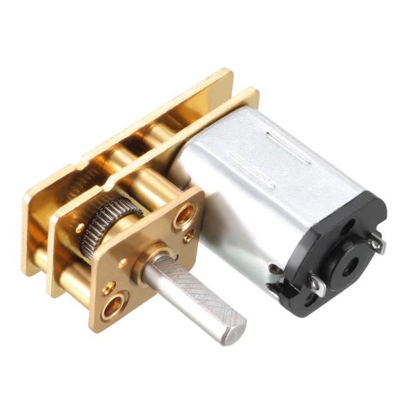 uxcell ミニギアモーター GA124-N2 メタル材質 DC 6V 2RPM シャフト径3mm