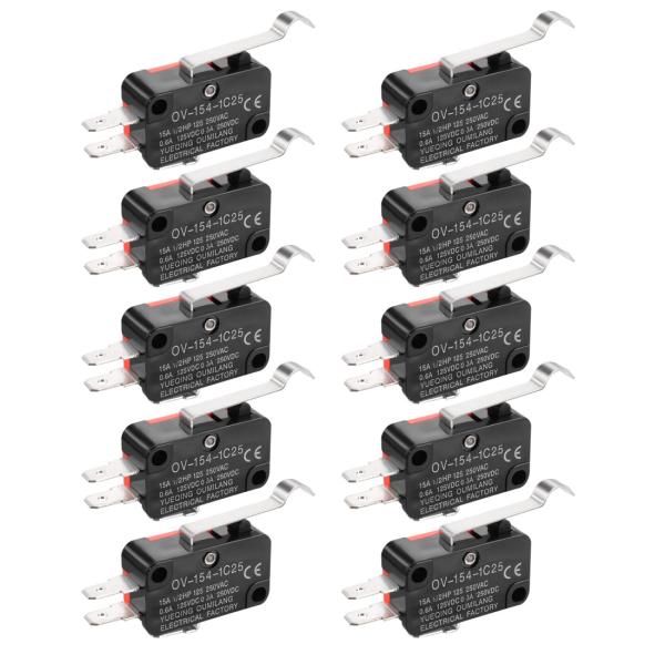 uxcell マイクロスイッチ OV-154-1C25 15A 125/25VAC 3 端末 模擬 ...