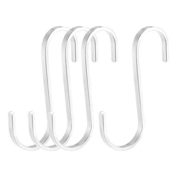 uxcell Sフック 80 mmフラットS字型フックハンガー ステンレス鋼 キッチンバスルームベッ...