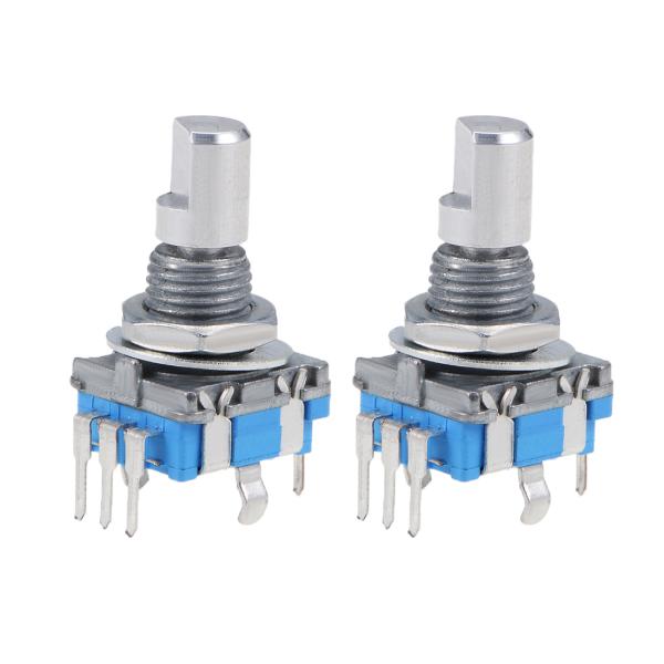 uxcell 360度ロータリーエンコーダ 7ピン 20桁 スイッチ付きエンコーダコード シャフト高...