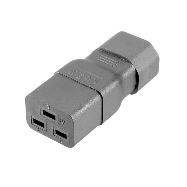 uxcell AC電源アダプター ABSシェル製 ブラック AC125V 15A/AC250V 10...