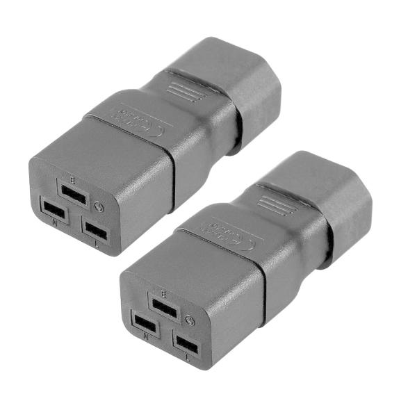 uxcell AC電源アダプター ABSシェル製 ブラック AC125V 15A/AC250V 10...