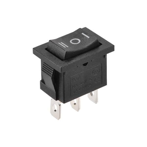 uxcell ロッカースイッチ プラスチック製 ブラック ミニボートトグルスイッチ ON/OFF/O...