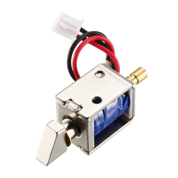 uxcell ミニ電磁ソレノイドロックアセンブリ 電気ロック用 DC 12V 0.43A 4mm