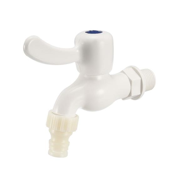 uxcell 水栓 プラスチック製 ホワイト 水廃水タップ タッチキッチンタップ シングルスパウト ...