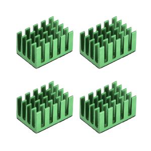 uxcell アルミニウムヒートシンク自己接着パッドクーラー 11x20x14mm 冷却3Dプリンター用 グリーントーン 4個