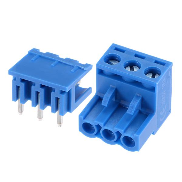 uxcell PCBマウントネジ留め式端子台 5.08 mmピッチ 3ピン 15A プラグイン 電気...