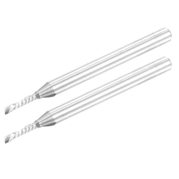 uxcell エンドミルCNCルータービット 左手 カーバイド 螺旋 PVC MDF 堅材彫刻用 シ...