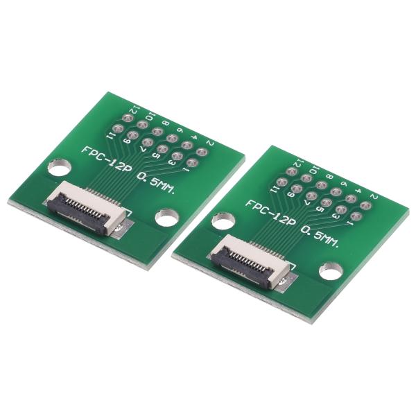 uxcell FFC FPC PCBコンバーターボード 12Pソケット 側0.5mm 背面1.0mm...