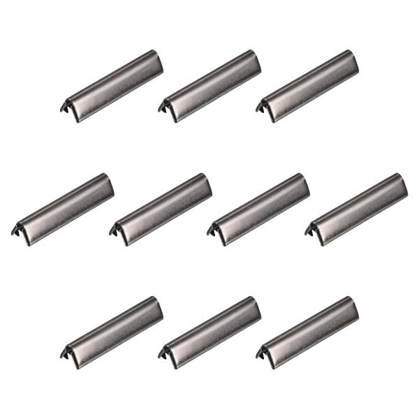 uxcell コードエンドクラスプ コードエンド圧着クランプ コードエンドクリップ レザーウェブビン...