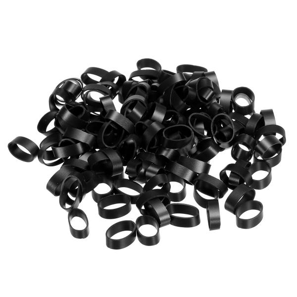 PATIKIL シリコンラバーバンドリング 50個 ノンスリップ 15.7mm フラット 本 アート...