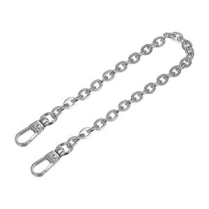 uxcell パースチェーンストラップ 200x6mm フラットチェーンストラップ ショルダークロスボディ交換用ストラップ シルバートーン