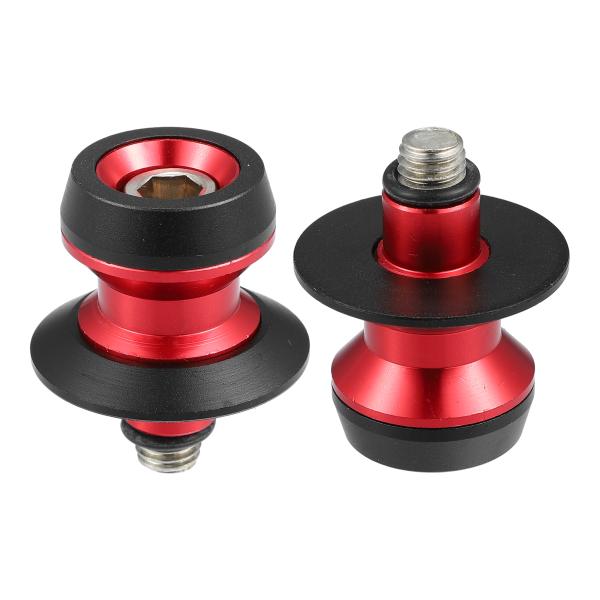uxcell オートバイ スイング アーム スプール アルミ合金 レッド 1ペア 10mm M10x...