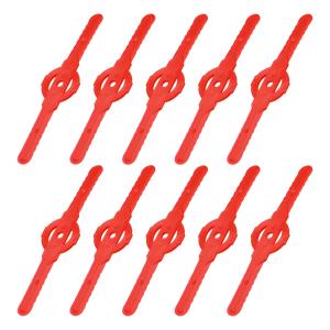 uxcell ストリングトリマーヘッドブレード交換 カッター刃の交換 芝刈り機雑草ブレード コードレスグラストリマー用 プラスチック レッド 10