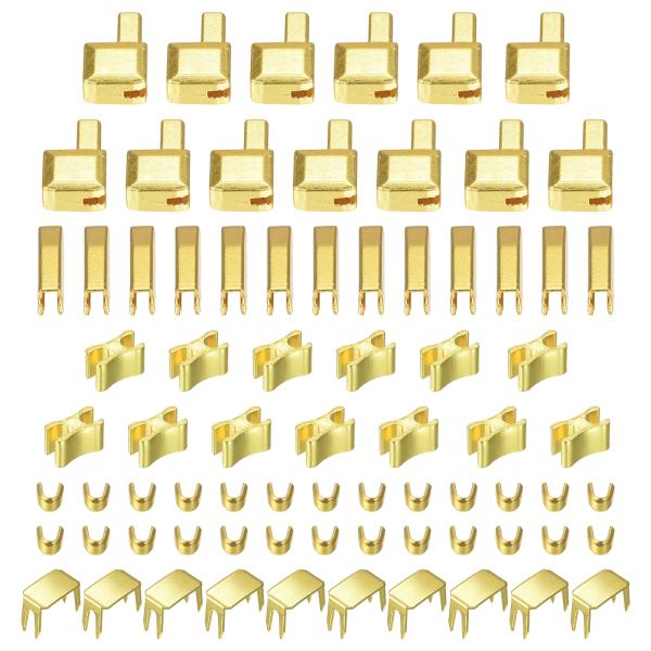 uxcell ジッパー修理キット #5 メタルラッチスライダー リテーナーボックス&amp;挿入ピンs&amp;トッ...