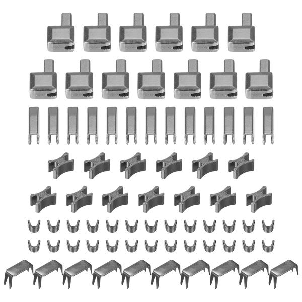 uxcell ジッパー修理キット #8 メタルラッチスライダー リテーナーボックス&amp;挿入ピンs&amp;トッ...