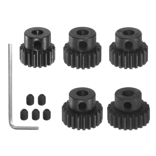 uxcell 32P硬化ピニオンモーターギアセット 18T-22T 5mmRCモーターシャフト用 0...