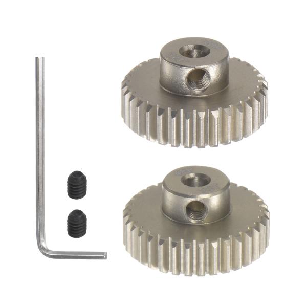 uxcell 48P硬化ピニオンモーターギアセット 32T 33T 3.175mmRCモーターシャフ...