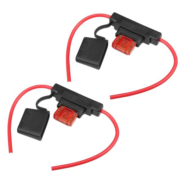 uxcell インラインヒューズホルダー カーインラインATCブレードスタイル 50A大型ヒューズ付...