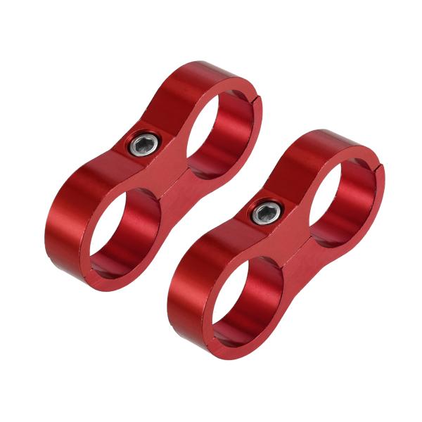 X AUTOHAUX 2個 カー用 AN12 24mm ホースセパレータークランプ 燃料ラインコネク...