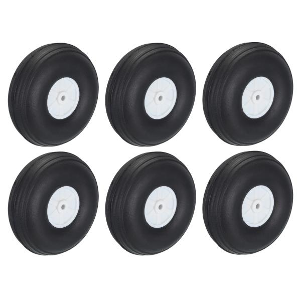 uxcell RC飛行機用ホイール 2.52"OD RC飛行機 航空機用PUスポンジホイール RCモ...