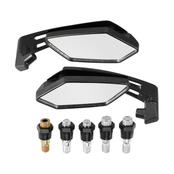 xAUTOHAUx バイク ミラー サイドミラー バックミラー 8mm 10mm 左右セット 360...