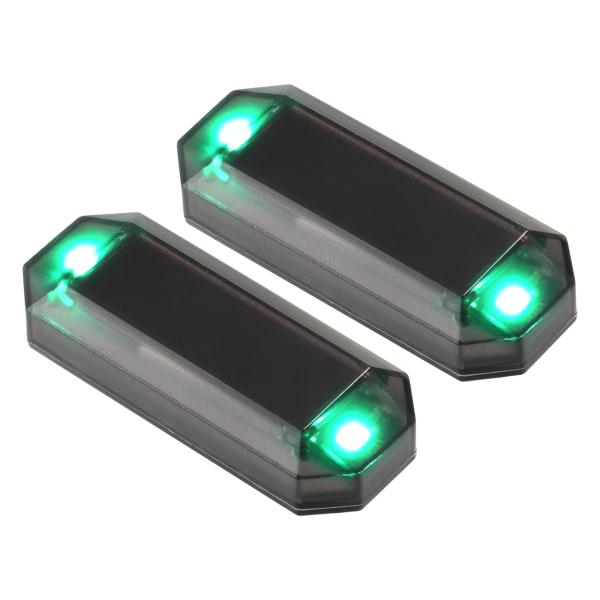 A ABSOPRO ユニバーサルカーソーラーパワーシミュレートダミーアラームカーセキュリティ防犯LE...