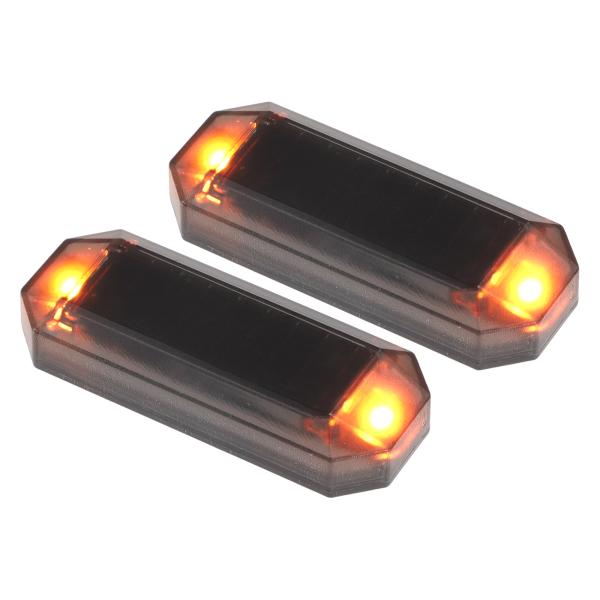 A ABSOPRO ユニバーサルカーソーラーパワーシミュレートダミーアラームカーセキュリティ防犯LE...